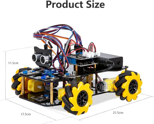 Miniatura 9 de ACEBOTT Kit de robot inteligente para automóvil compatible con Arduino, robótica para niños de 8 a 12 años de 12 a 16 años, proyecto de programación
