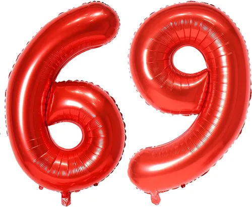 Miniatura 47 de Globo de helio rojo del número 10 de 40 pulgadas, autosellado para decoración de fiesta de cumpleaños y decoración de fiesta de aniversario (rojo 10)