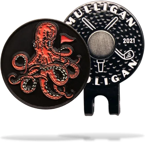 Miniatura 33 de MULLIGAN HOOLIGAN® Marcador de pelota de golf + clip magnético para sombrero Esmalte de alta calidad Regalo divertido para los amantes del golf