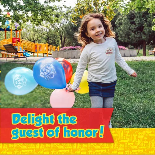Miniatura 6 de Decoraciones de cumpleaños de Paw Patrol Sirve a 16 invitados Suministros de fiesta de Paw Patrol Globos, pancarta, mantel, platos de cena