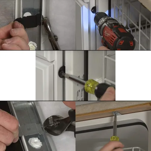 Miniatura 6 de 8212560 y 8269145 - Clips de montaje para lavavajillas Whirlpool Kenmore KitchenAid con tornillos