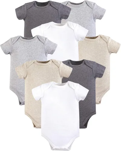 Hudson Baby unisex-baby Cotton Bodysuits 8-pack
