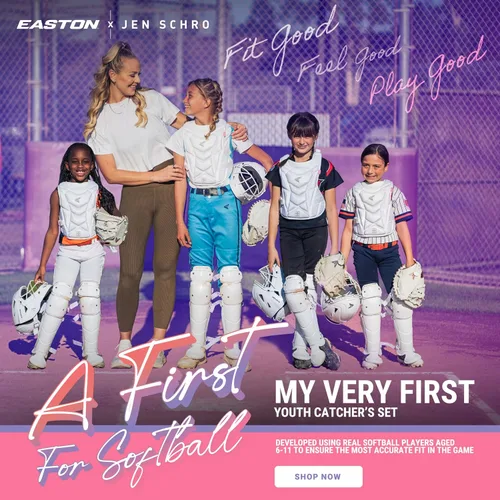 Miniatura 2 de Easton Jen Schro My Very First Youth Softball Catcher’s Set Helmet, Leg Guards & Chest Protector Included