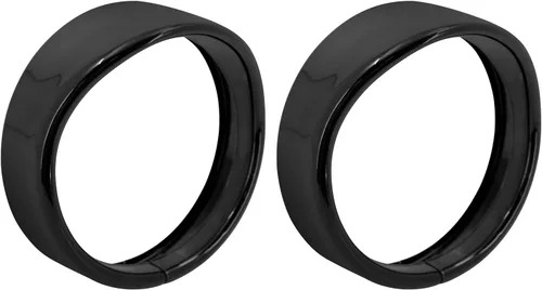 Luz antiniebla de motocicleta de 11.4 cm con anillo de estilo visera, luz de paso auxiliar de 4 1/2", lámpara con bisel compatible con Harley Brillo