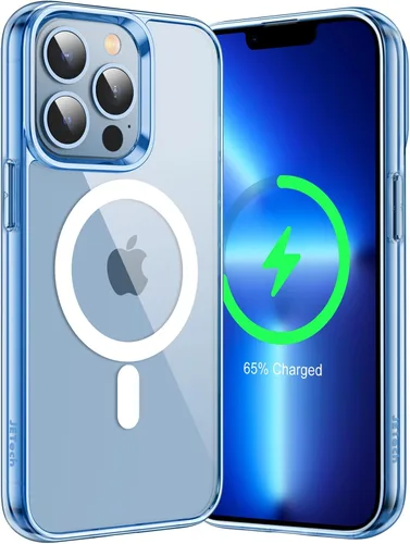 Miniatura 11 de JETech Funda magnética para iPhone 13 Pro Max de 6.7 pulgadas, compatible con carga inalámbrica MagSafe, a prueba de golpes, parte trasera Negro