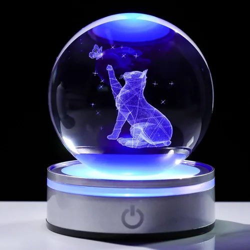 Miniatura 18 de Movdyka Bola de cristal 3D de colibrí, regalos para mujeres y hombres, adorno de colibrí de vidrio, figura de animales, decoración del hogar