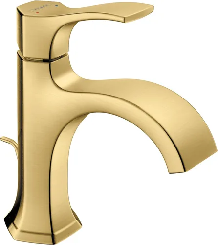 hansgrohe Locarno 04810250 - Grifo de lavabo de baño de 1 manija y 1 manija de transición con 1 manija y óptica de oro cepillado, 04810250
