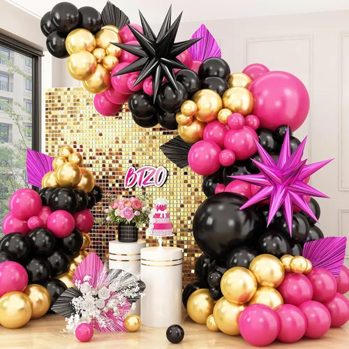 Miniatura 6 de Arco de globos azul, rojo y negro, guirnalda de globos con globos de papel de aluminio, globos metálicos plateados para niños, baby shower, Azul