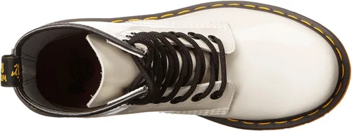 Miniatura 2 de Dr. Martens 1460 - Botas de combate de cuero patentado, color negro, 6 M EE.UU 4 RU, Blanco, 6