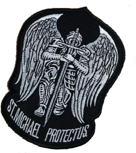 Miniatura 6 de St. Saint Michael Protect Us - Parche bordado táctico militar para operador del ejército con cierres de gancho y bucle, 3.54 x 4.72 pulgadas