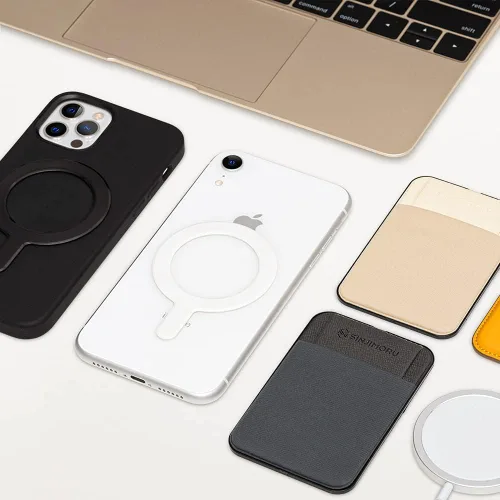 Miniatura 2 de Sinjimoru para adhesivo MagSafe, anillo magnético para funda de teléfono, adaptador para imán MagSafe, fuerza magnética de 3.53 onzas, carga