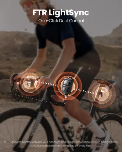 Miniatura 5 de Magicshine HORI1300S - Faro delantero para bicicleta, compatible con Garmin/Wahoo, 1300 lúmenes, luz delantera de haz alto y bajo, USB-C recargable