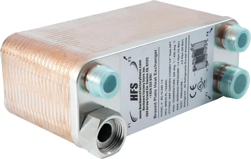 Miniatura 8 de HFS (R) Intercambiador de calor de acero inoxidable 304 de 40 placas de cerveza casera, 7.5 x 2.9 pulgadas, M&F GARDEN COMBO x 1/2 pulgada macho