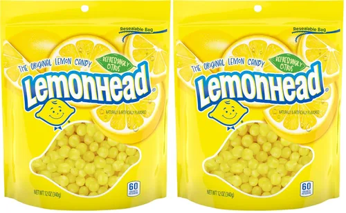 Miniatura 8 de Lemonhead Caramelo de limón duro, cítrico refrescante, bolsa resellable, 12 onzas