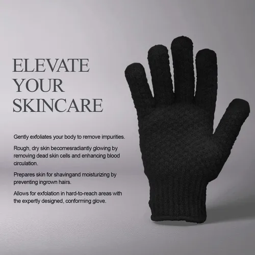 Miniatura 4 de Evridwear Guantes de baño exfoliantes de doble textura para ducha, spa, masaje y exfoliaciones corporales, removedor de células muertas de la piel