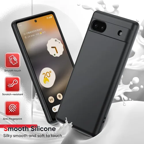 Miniatura 4 de LeYi Funda para Google Pixel 6A, Funda para Google Pixel 6A [6.1"] con Paquete de 2 Protectores de Pantalla de Vidrio Templado, Funda de Silicona