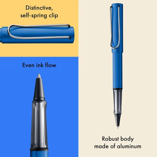 Miniatura 3 de Lamy AL-star oceanblue - Bolígrafo con mango ergonómico transparente y ancho de línea M - cuerpo ligero de aluminio - incluye recarga de bola M 63