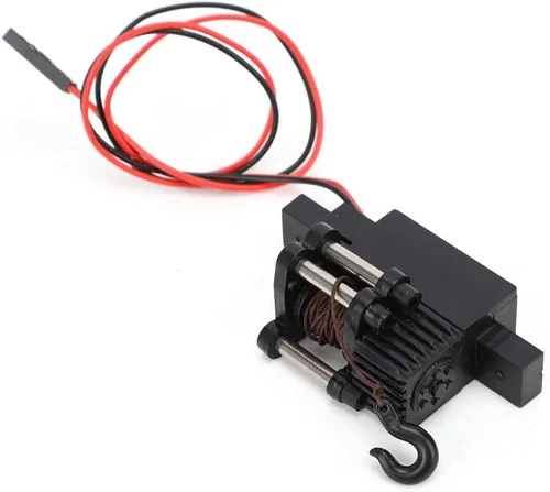 Miniatura 8 de Qiilu Cabrestante Rc Winch 1 16 Negro Plástico Metal Plástico Metal Cabrestante Automático Piezas de actualización Accesorios Ajuste para 1 16 RC