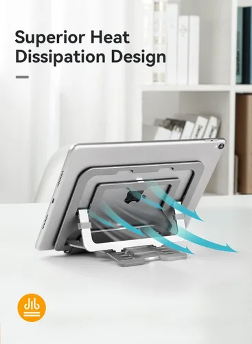 Miniatura 4 de Parblo Soporte para tablet PR114, soporta hasta 11 pulgadas, 6 ángulos ajustables, plegable y fácil de transportar