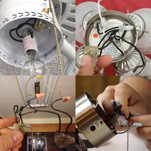 Miniatura 3 de Interruptor de luz de ventilador de techo ZE-109, interruptor de cadena de encendido y apagado compatible con la mayoría de las luces de ventilador