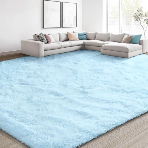 Miniatura 164 de EVOIONOS - Alfombra redonda gris para dormitorio, 5x5 pies; alfombras circulares suaves y esponjosas para sala de estar, alfombras de felpa peludas