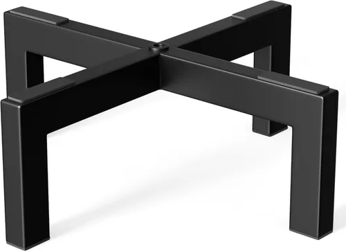 bussdis Soporte para plantas elevador de planta individual para interior y exterior, soporte para maceta, alto, 3.6 pulgadas, metal negro