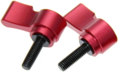 CAMVATE Perilla giratoria M5 Tornillo de palanca de pulgar ajustable (rojo, 0.591 in de longitud) - 1492