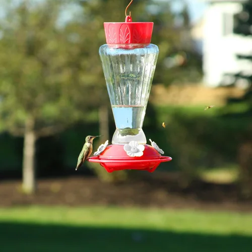 Miniatura 3 de Estink Flores de repuesto para comedero de colibríes, 30 juegos de cubiertas de puerto de alimentación multicolor para comederos de colibríes, atrae