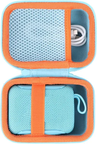 Miniatura 21 de Funda de silicona Lebakort compatible con altavoz portátil JBL GO 4 (Funda negra)