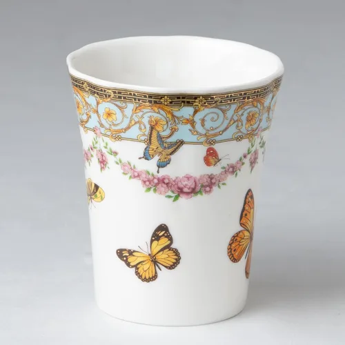 Miniatura 3 de Gracie China Butterfly Scroll Tazas de café/té, juego de 4 (azul)