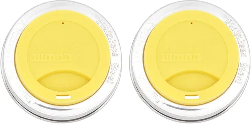 Miniatura 28 de Tapa de silicona para beber con banda de acero inoxidable para tarros Mason (Americana multicolor, boca regular)
