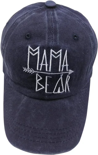 Miniatura 2 de OASCUVER Mama Bear - Sombrero de mezclilla ajustable para mujer, gorras de béisbol elásticas