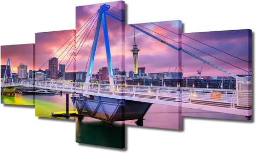 Miniatura 103 de TUMOVO Fotos en lienzo de Estados Unidos, Cincinnati, Ohio, Skyline at Dusk para tu sala de estar, impresiones de paisaje urbano de rascacielos