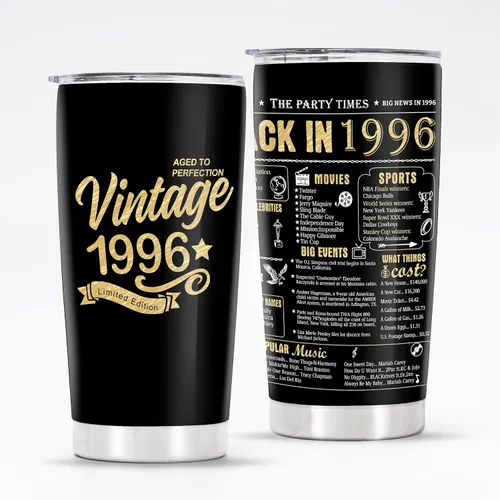 Miniatura 21 de Vasos de feliz cumpleaños 95 para hombres y mujeres, regalos de acero inoxidable en el año 1931, regalo de cumpleaños de 95 años para esposa
