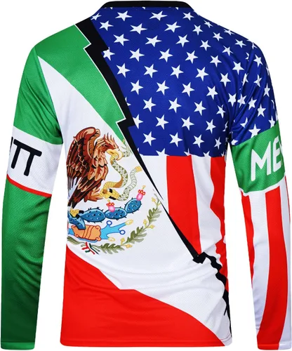 Miniatura 3 de Camiseta de ciclismo de montaña para hombre, manga larga, MTB Off-Road México, camisetas de descenso y motocross
