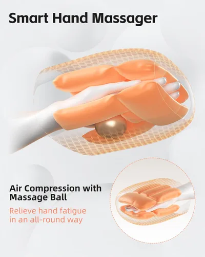 Miniatura 3 de Shine Well - Masajeador de manos inalámbrico con calor y compresión para artritis y túnel carpiano, alivio del dolor muscular de muñeca a palma