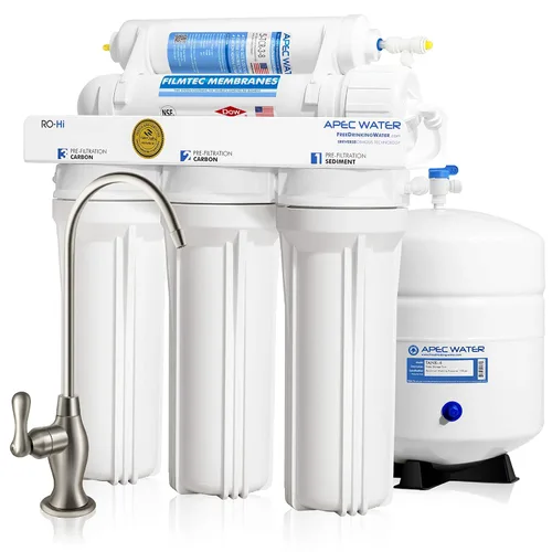 APEC Water SystemsUltimate RO-HI TOP TIER TIER CERTIFICADO SUPRETE CERTIFICADO SISTEMA DE FILTRO DE AGUA BEBIDA DE LA OSMOSIS OSMOSIS INVERCIAL DE