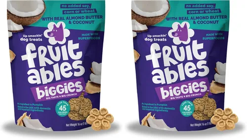Miniatura 12 de Fruitables Biggies Galletas para Perros, Golosinas de Calabaza para Perros, Galletas Saludables para Perros, Golosinas Crujientes, Sin Trigo, Maíz