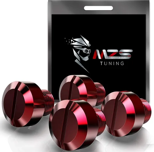 Miniatura 8 de MZS Tapones para agujeros de espejo, tapas universales para cubrir espejos de motocicleta, color negro, CNC, 4 piezas, M10 x 1.25 en sentido