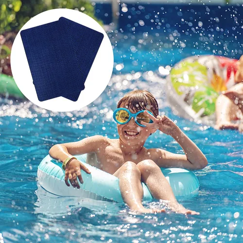 Miniatura 7 de Kit de reparación de cubierta de piscina de 6 piezas, kit de parche azul para cubierta de seguridad para piscina, kit de parche de malla