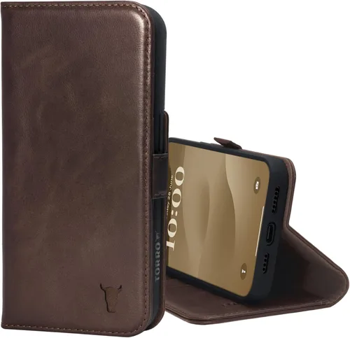 Miniatura 12 de TORRO Funda de cuero prémium compatible con iPhone 15 Pro Max de 6.7 pulgadas, funda de piel auténtica tipo cartera con función atril y ranuras