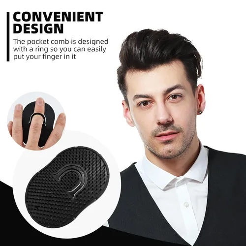 Miniatura 5 de Soft 'N Style Paquete de 12 peines de palma de bolsillo, peine de champú, peine masajeador de cabello, peine masajeador de cuero cabelludo, cepillo