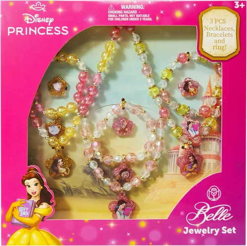 LUV HER Disney Girls Jewelry Set - Dress up Toy Jewelry Box Set with Bead Necklace, Bracelet and Ring - Play Accessories - Ages 3+