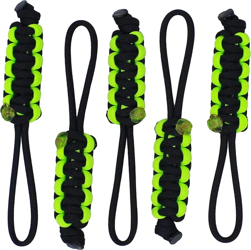 Miniatura 7 de BubbasGarageTv - Asas reversibles de Paracord para Jeep Wrangler - Verde lima y negro - Elige tus pares