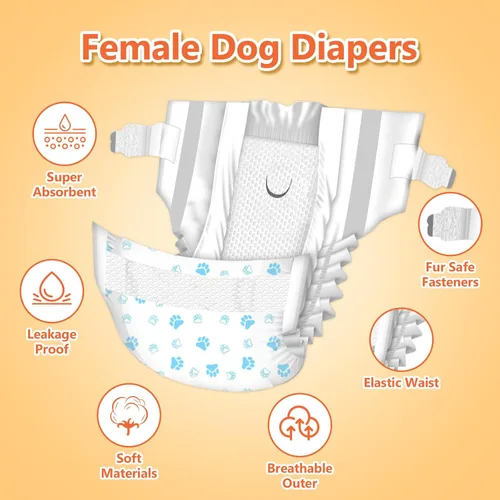 Miniatura 3 de Pet Soft, pañales desechables para mascotas, perros, cachorros, 12 unidades, 72 pañales, XXS- XL