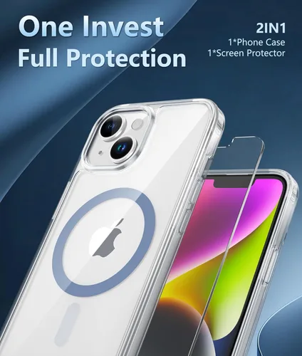 Miniatura 167 de FNTCASE Funda para iPhone 13 Pro-Max: Fundas magnéticas transparentes compatibles con Magsafe Slim anti amarillamiento protección contra caídas