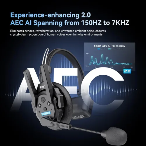 Miniatura 4 de SYNCO XTalk Pro2 XPro X2 - Sistema de comunicación de auriculares inalámbricos de 2,4 GHz, dispositivo maestro aleatorio, rango de operación