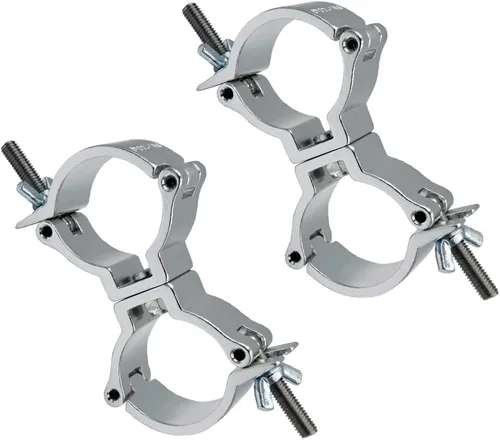 Miniatura 8 de Abrazaderas giratorias dobles de alta resistencia, abrazadera de poste de aluminio negro y montaje de luz de abrazadera, gancho de 110 libras