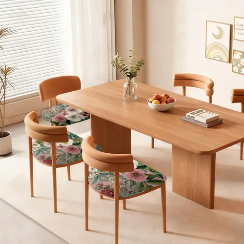 Miniatura 6 de Fundas de asiento para silla, paquete de 4 fundas impermeables elásticas para silla de comedor con lazos elásticos, extraíbles y lavables, Rosa