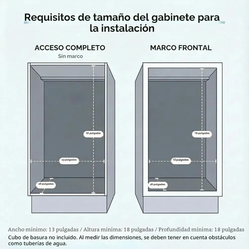 Miniatura 4 de Cubo de basura extraíble debajo del armario y debajo del fregadero - Organizador de cubo de basura deslizante ajustable para armario de servicio